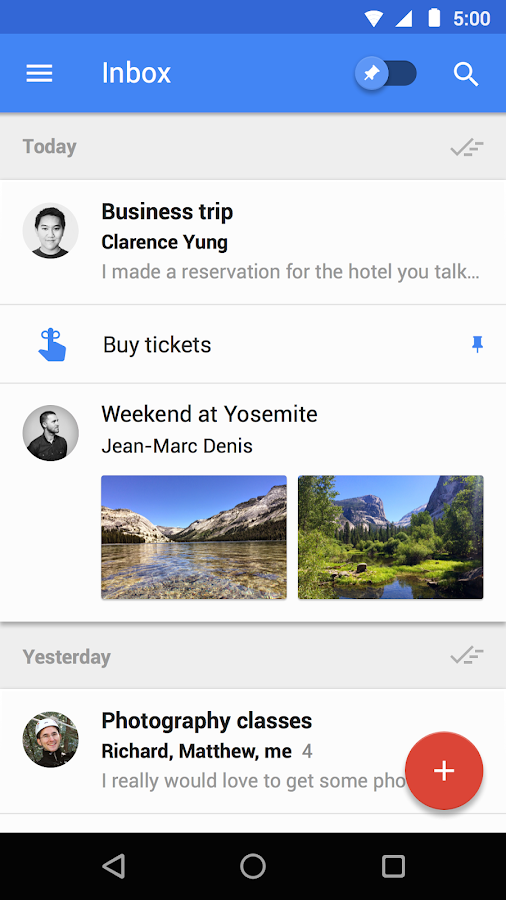 Inbox by Gmail - screenshot