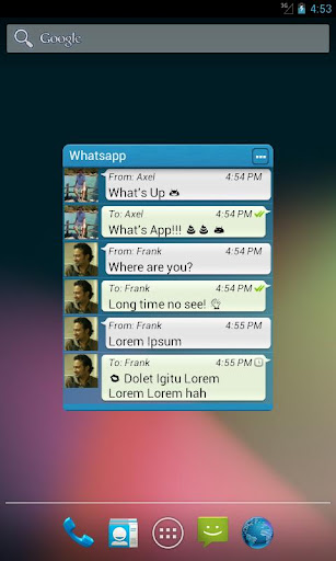 Widgets for Whatsapp™ 必要なルート）