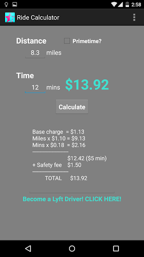 Ride Calculator Paid Version