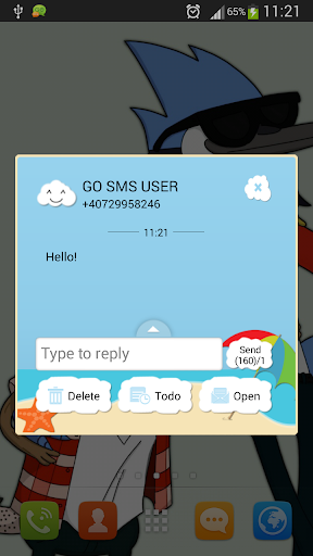 GO SMS Proの夏の雲