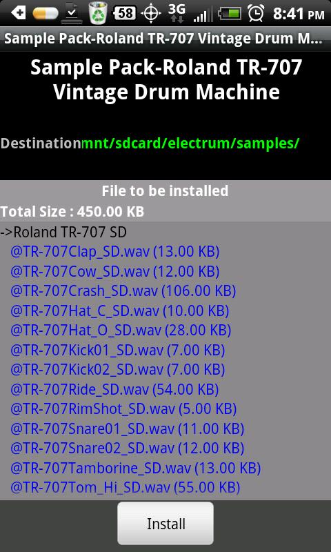 Electrum BOSS DR-660 Samples Screen 2