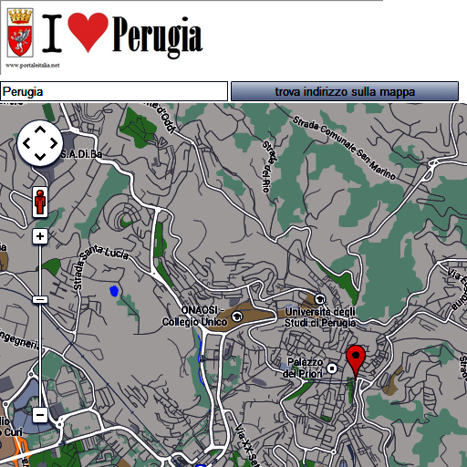 Perugia map