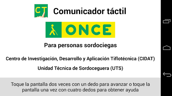  Comunicador Táctil ONCE: miniatura de captura de pantalla  