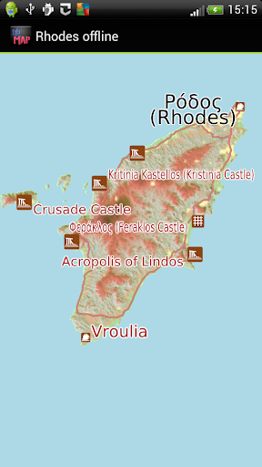 Rhodes offline map
