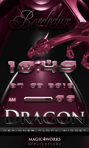 Bordeaux Dragon Digital Clock