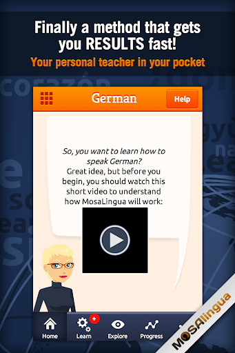 Learn German with MosaLingua