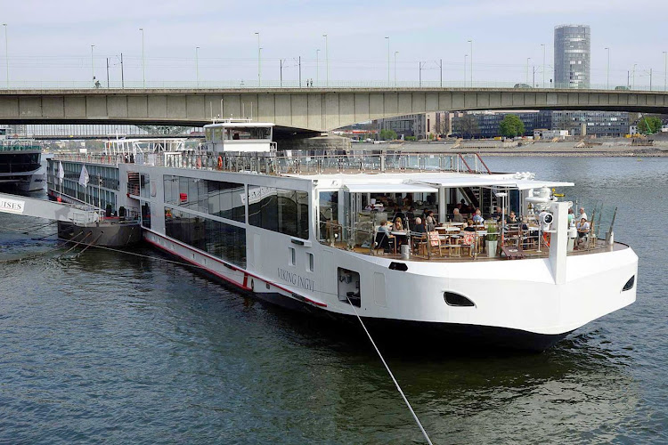 The river cruise ship Viking Ingvi in Cologne, Germany.