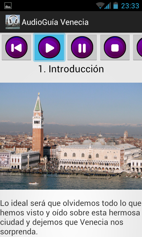Audio Guía Venecia MV Screen 2