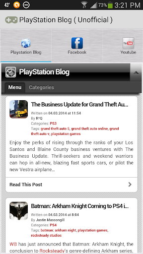 Unofficial PS Blog App