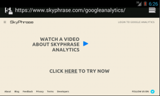 SkyPhrase Web Analytics