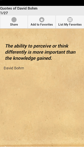 Quotes of David Bohm