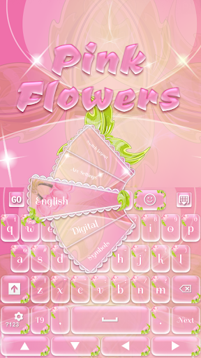 GO Keyboard Pink Flowers