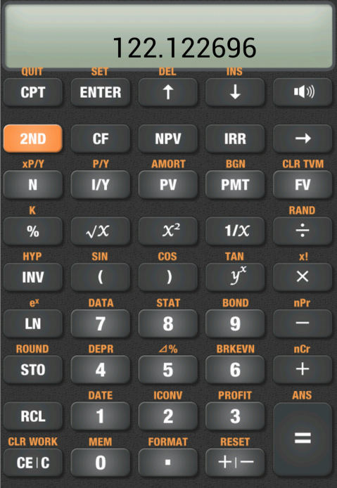 BA Financial Calculator Pro Screen 1