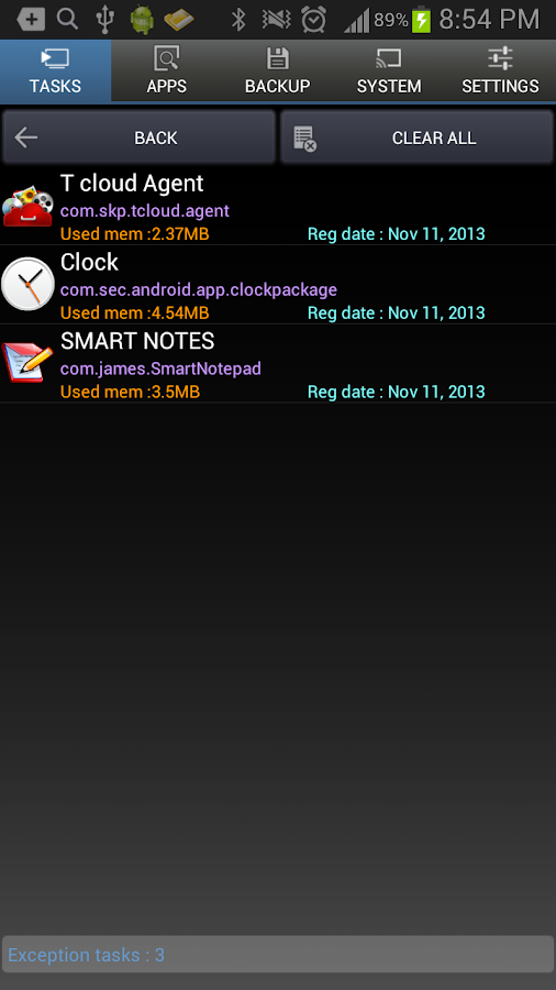 Android Task Manager Pro - screenshot