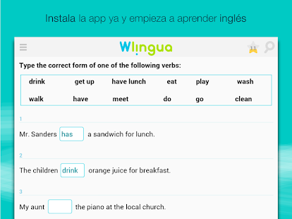 Aprender inglés con Wlingua