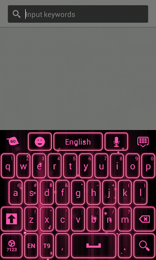粉紅色霓虹燈鍵盤