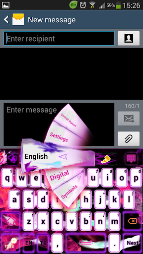 Pink Flame GO Keyboard theme