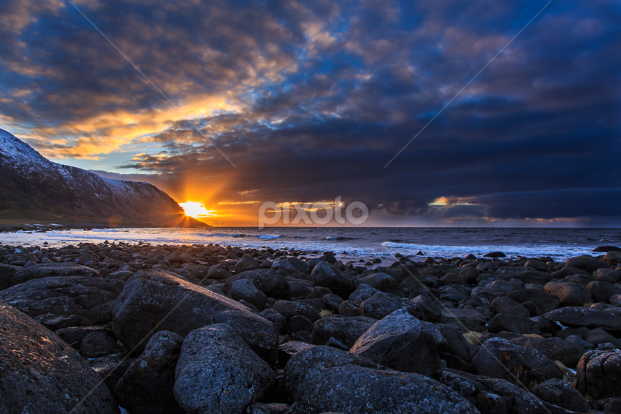sunset at Eggum by Ennio Pozzetti - Landscapes Sunsets & Sunrises