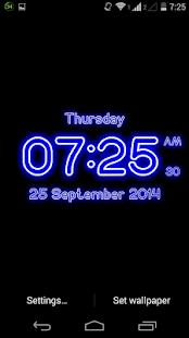 download Neon Digital Clock LWP free