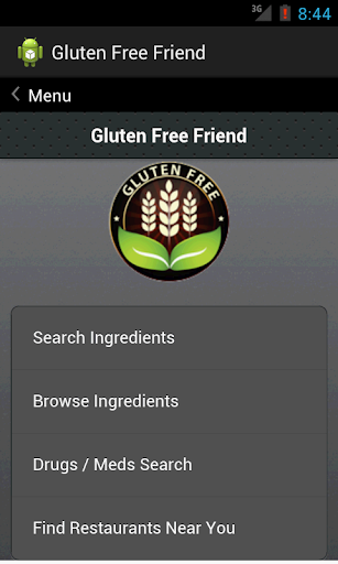 Gluten Free Search Database