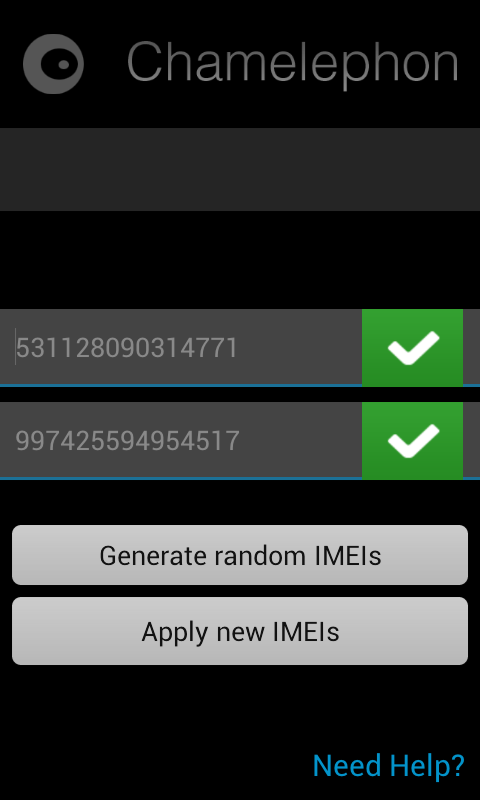 change android 6.0 device imei with chamelephon