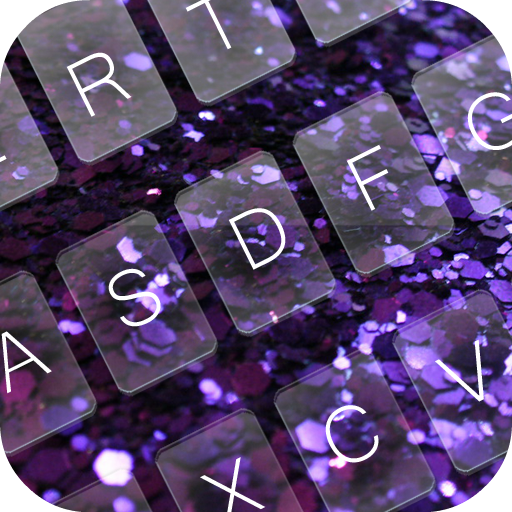 Purple Sparkle Keyboard Theme 個人化 App LOGO-APP開箱王