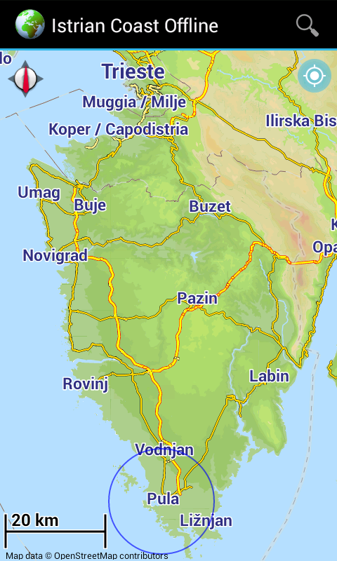 Offline Map Istrian Coast Screen 1