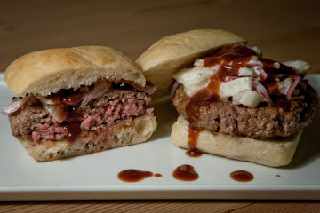 Lamb Burger with Fennel Cucumber Relish &amp;amp; Pomegranate Ketchup 