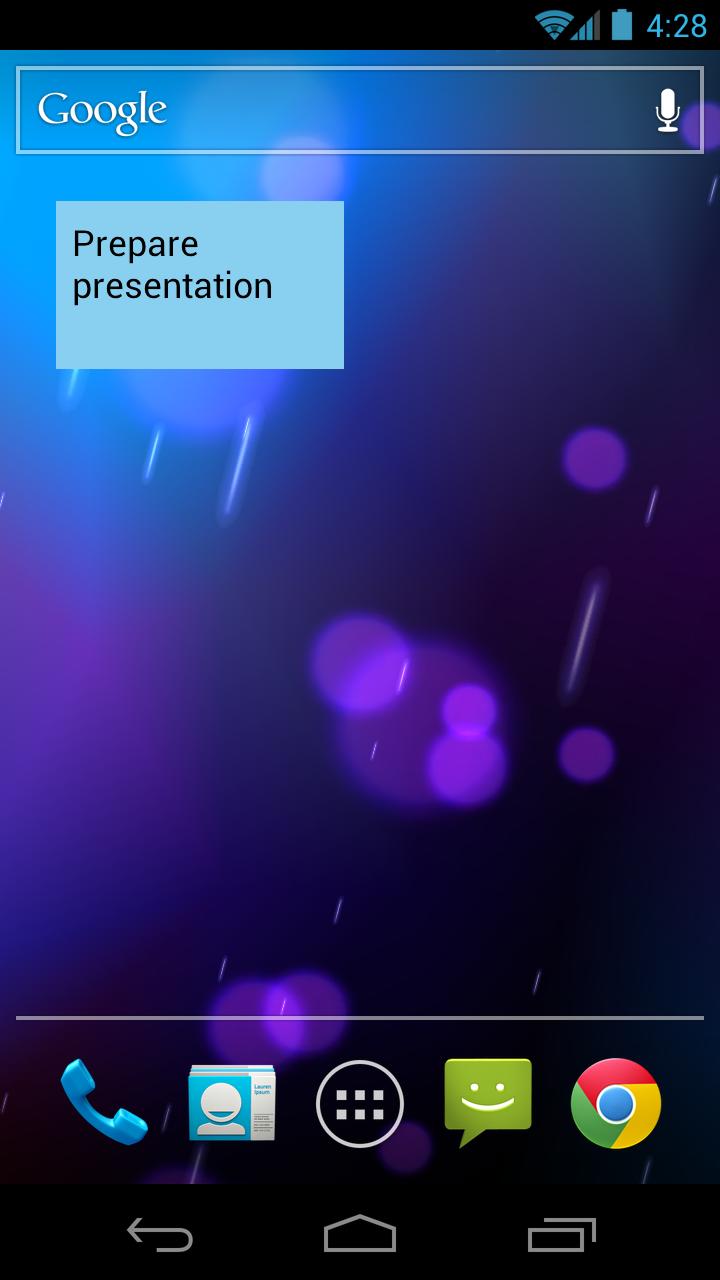 Android application Simple Sticky Note Widget Plus screenshort