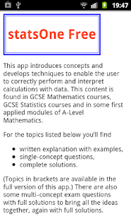 PTC GCSE and A-Level statsOne Screenshots 1