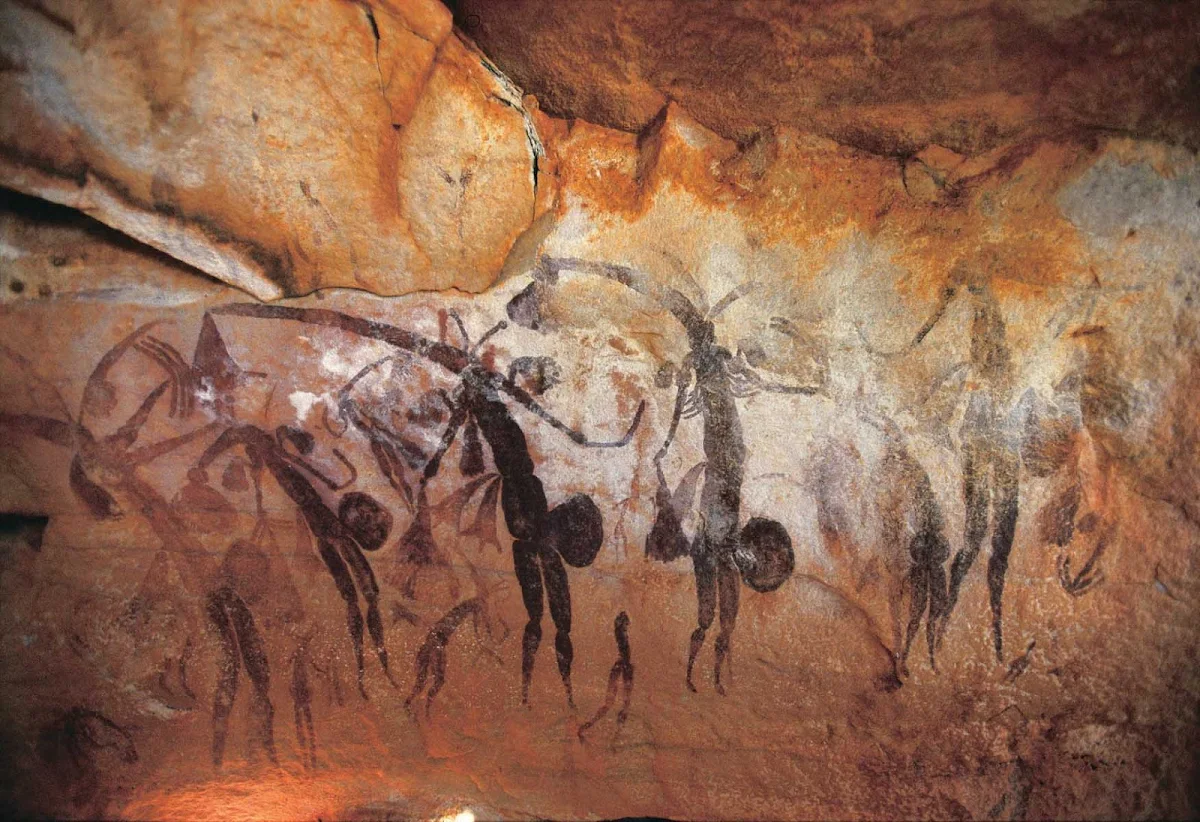 Silversea-Silver-Discoverer-Kimberley-Australia-aboriginal-art - View Gwion Gwion aboriginal rock art, near Kimberley Coastal Camp in northwest Australia, as part of a sailing on Silversea's Silver Discoverer.