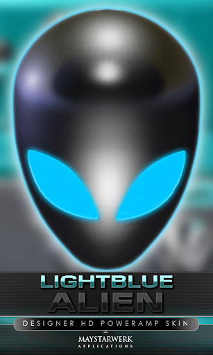 poweramp skin alien lightblue