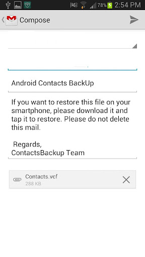 Contacts Backup