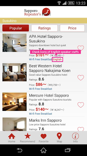 Sapporo repeater's hotel