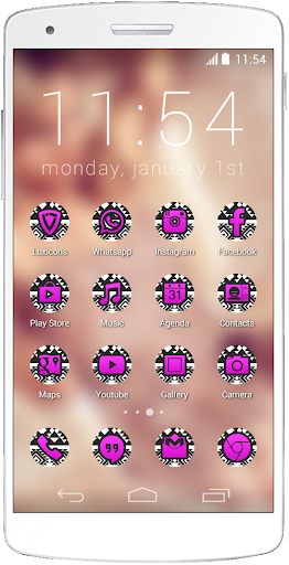 【免費個人化App】Luxicons Lady Pink Aztec-APP點子