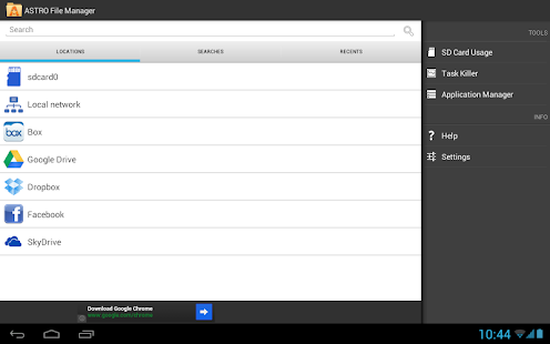 ASTRO File Manager with Clouds Screenshot