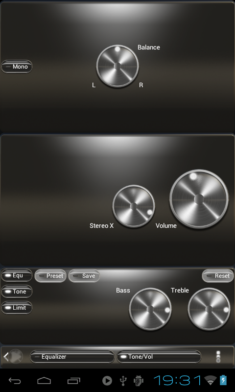 PowerAmp Skin BLACK PLATIN Screen 3