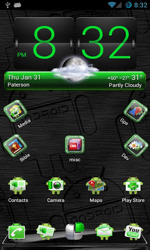 Green Android Next Launcher 3D