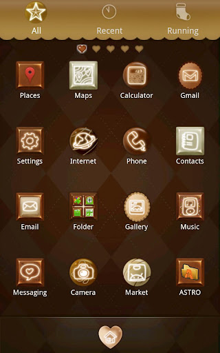 Chocolate go launcher EX theme v1.0