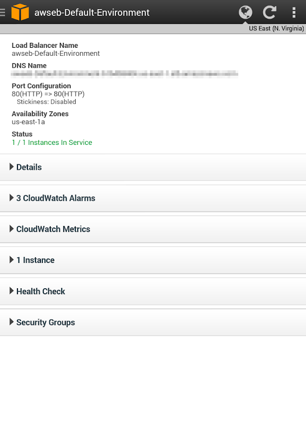   AWS Console – Capture d'écran 