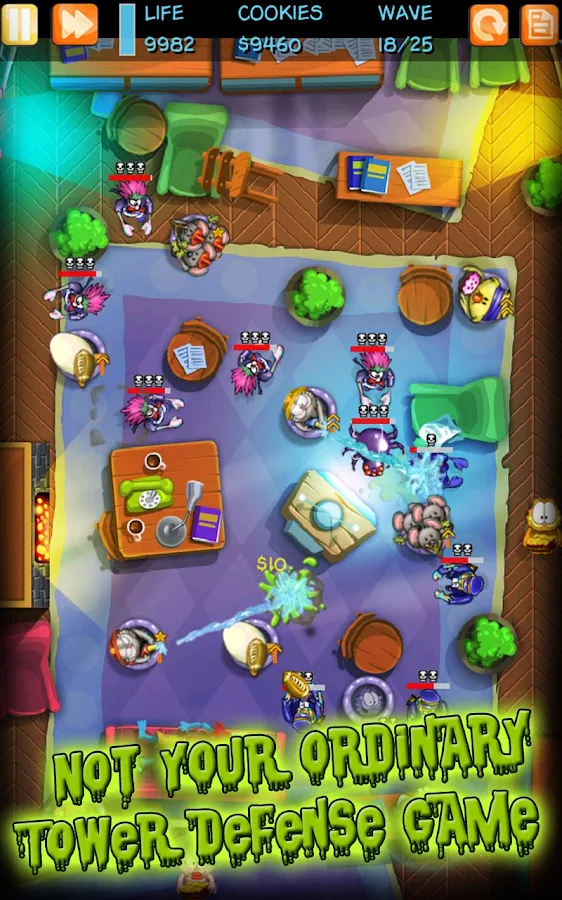 Игра Garfield Zombie Defense на Андроид