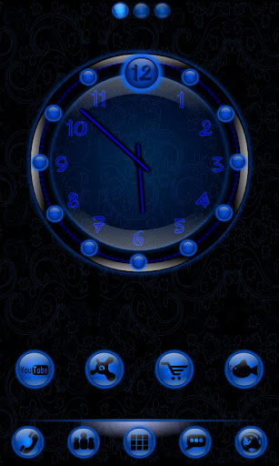Sleek Blue Clock Widget