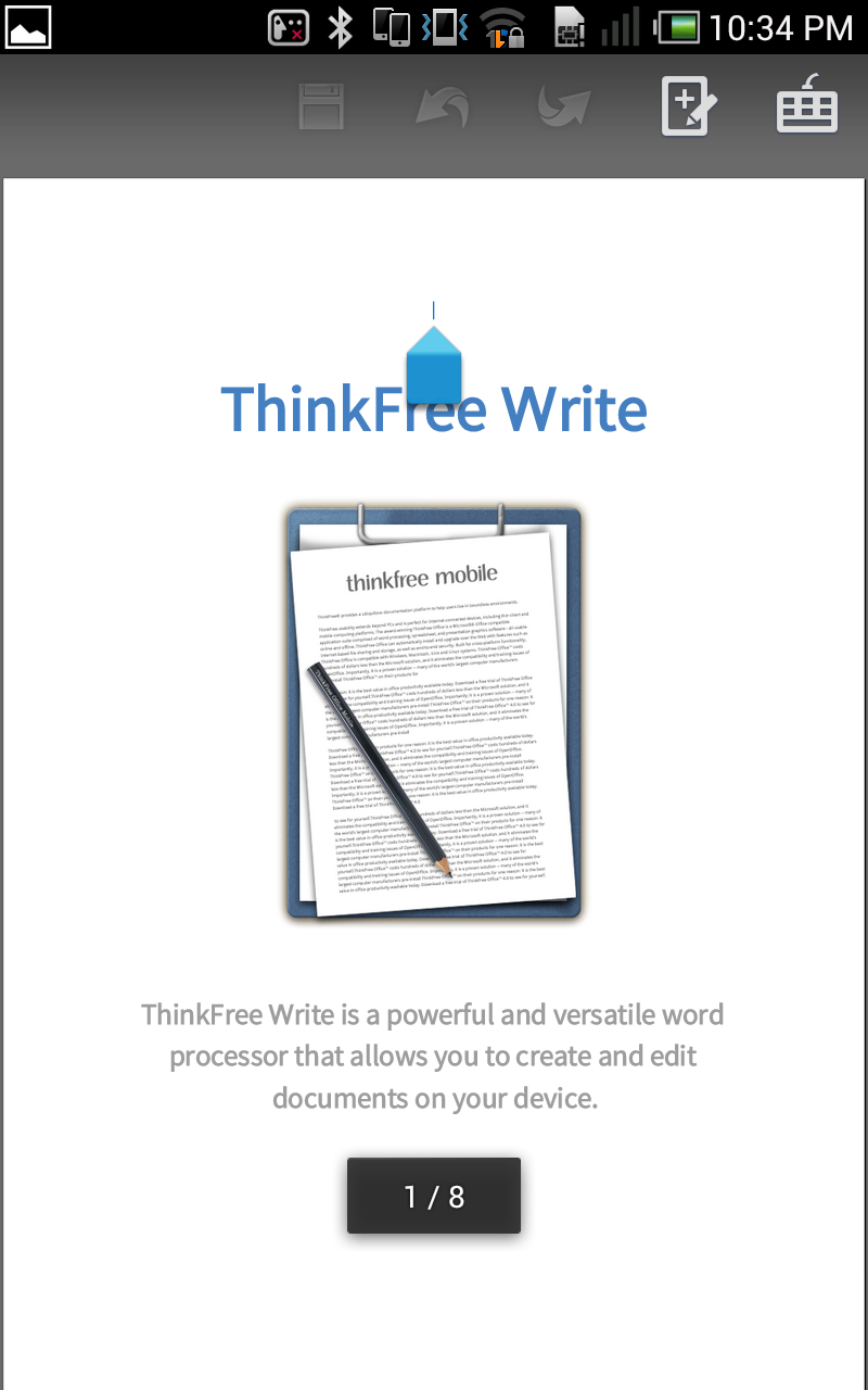 ThinkFree Mobile Pro Screen 3