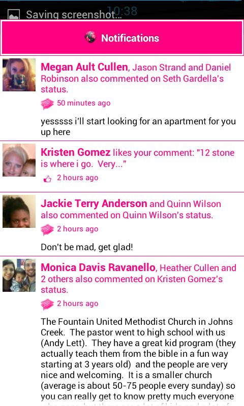 Pink /W Socialize for Facebook Screen 3