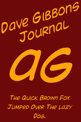 Dave Gibbons Journal FlipFont