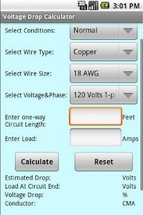 Lastest Voltage Drop Calculator APK for PC