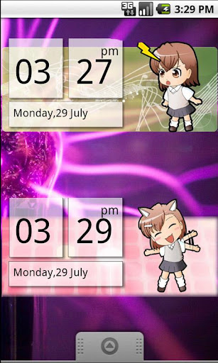 Chibi Biribiri Clock Widget