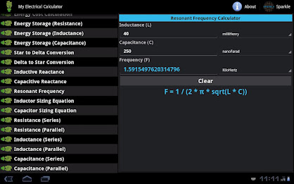 My Electrical Calc. Tablet poster 6