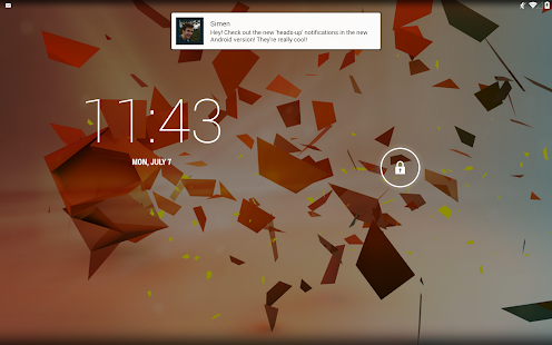 Heads-up notifications - screenshot thumbnail