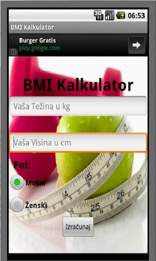 BMI kalkulator